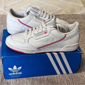 Adidas Originals Continental 80 White/Red Women's Sz 6.5/7.5